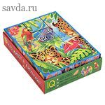 Умные кубики  в поддончике. 12 штук. Кто живёт в джунглях? (нов)