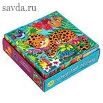 Умные кубики  в поддончике. 9 штук. Пятнистый леопард