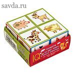 Умные кубики в поддончике. 4 штуки. Кто где живёт