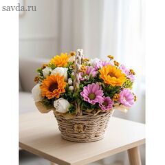 Букет из мыльных цветов "Подсолнухи в саду"