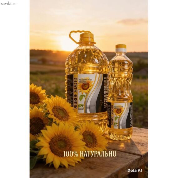 Живое золото 5л масло подсолнечное